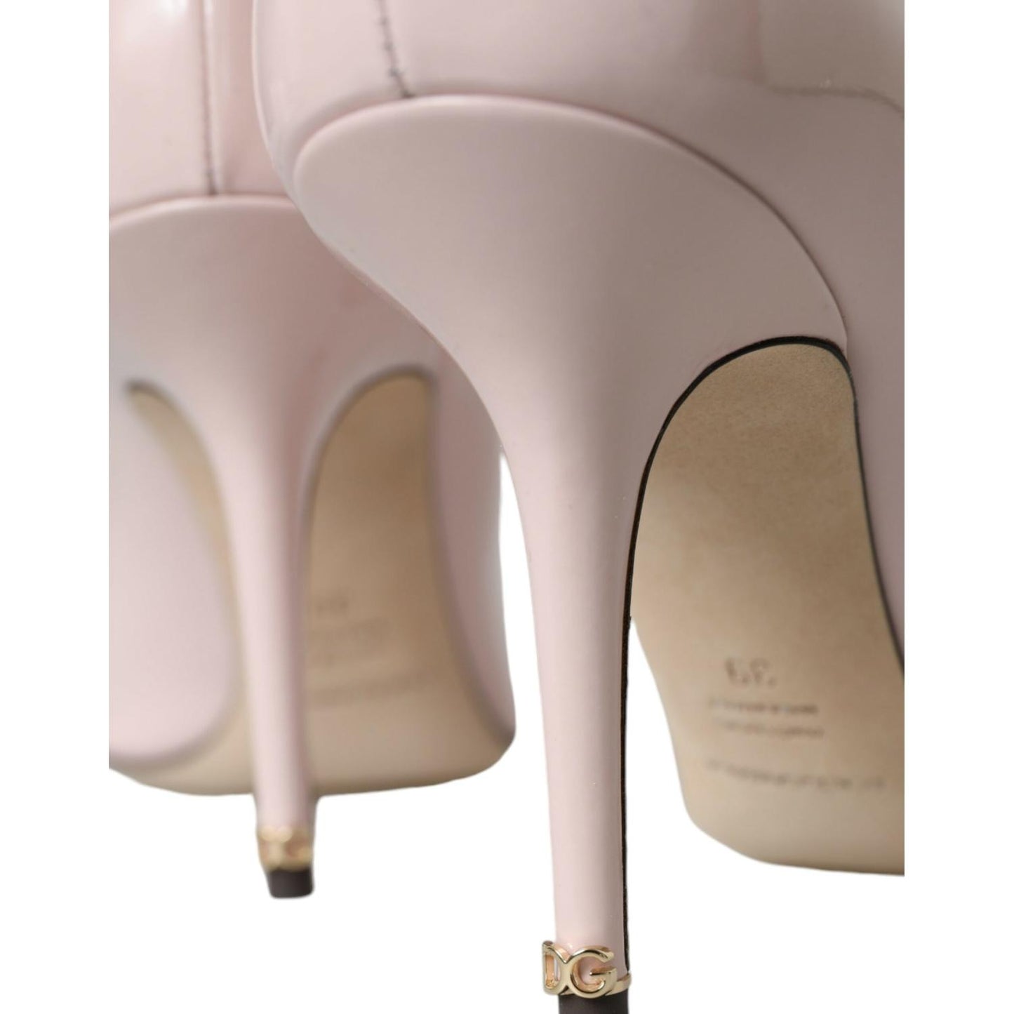 Dolce & Gabbana Light Pink Leather Bellucci Heels Pumps Shoes Dolce & Gabbana