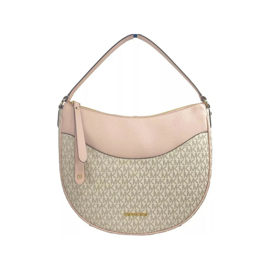 Michael Kors Large Dover Half Moon Crossbody Bag Purse Powder Blush Multi Michael Kors