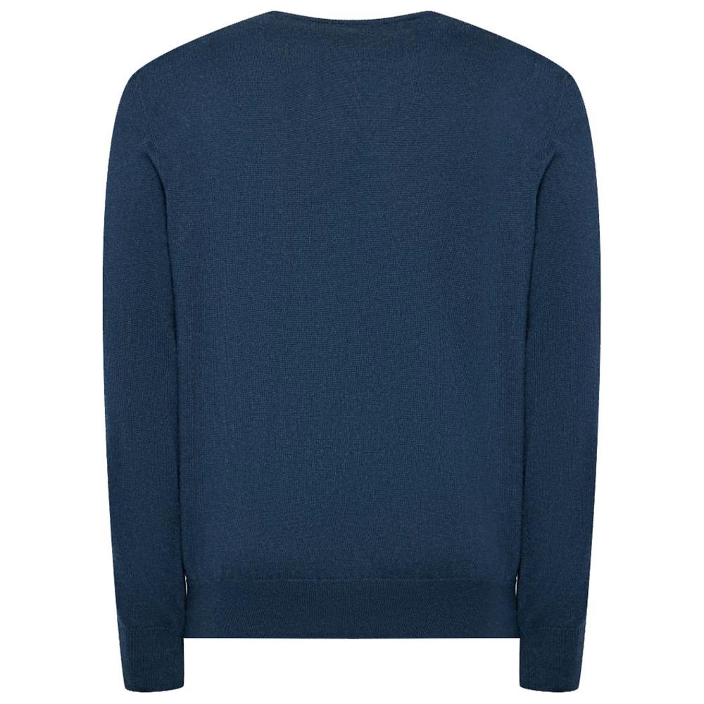 La Martina Light Blue Cotton Sweater La Martina