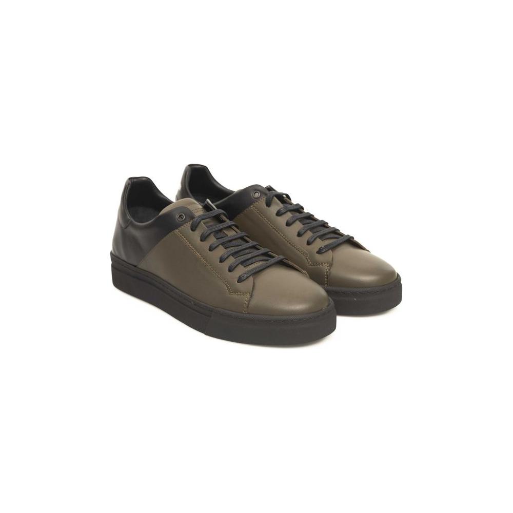 Cerruti 1881 Green Leather Men's Sneaker Cerruti 1881