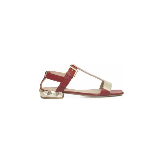 Cerruti 1881 Red Goat Leather Women Sandal Cerruti 1881