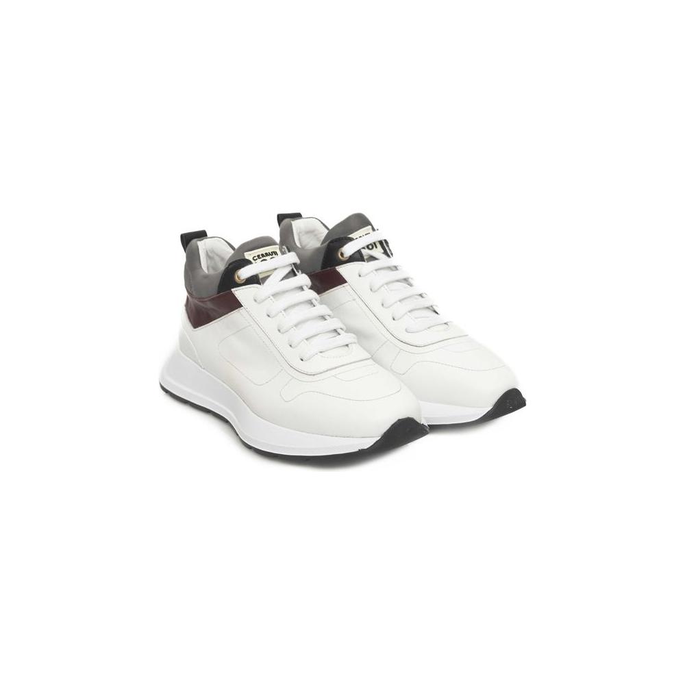 Cerruti 1881 White Leather Women Sneaker Cerruti 1881