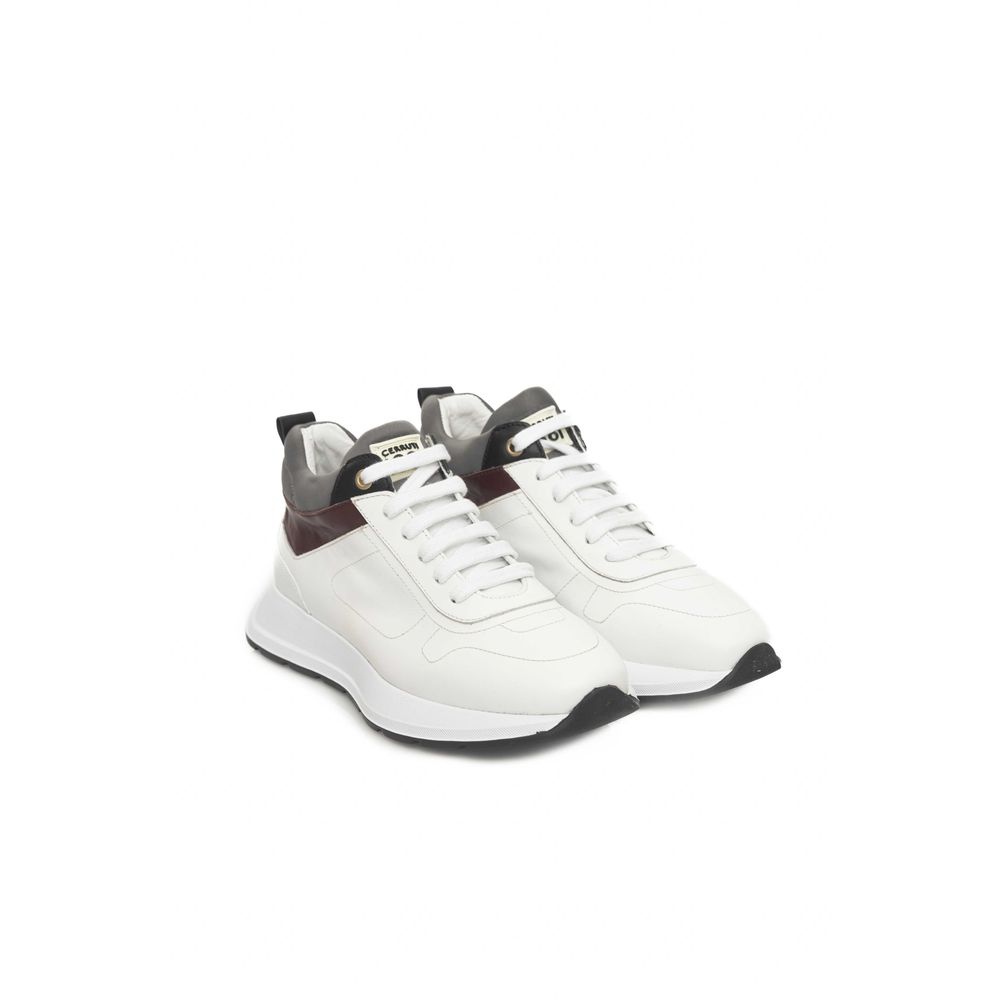 Cerruti 1881 White Leather Women Sneaker Cerruti 1881