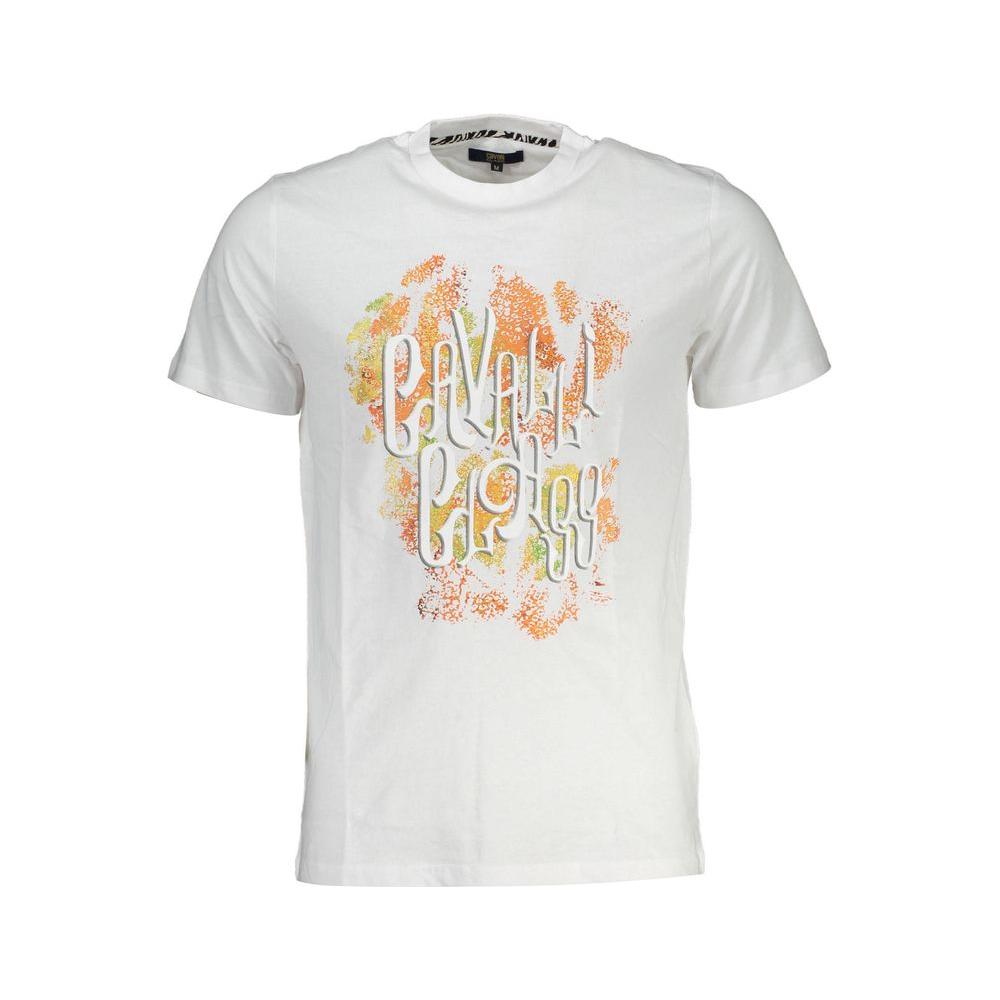 Cavalli Class White Cotton T-Shirt Cavalli Class