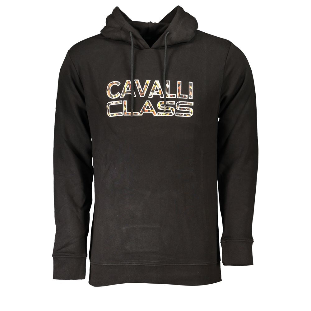 Cavalli Class Black Cotton Sweater Cavalli Class