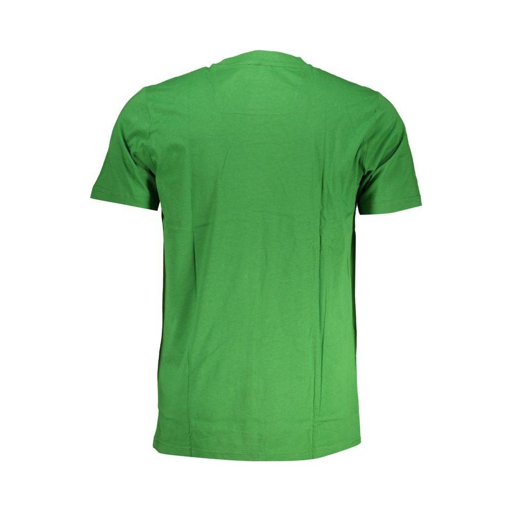 Cavalli Class Green Cotton T-Shirt Cavalli Class