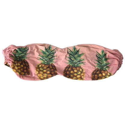Dolce & Gabbana Pink Printed Beachwear Bikini Top Swimsuit