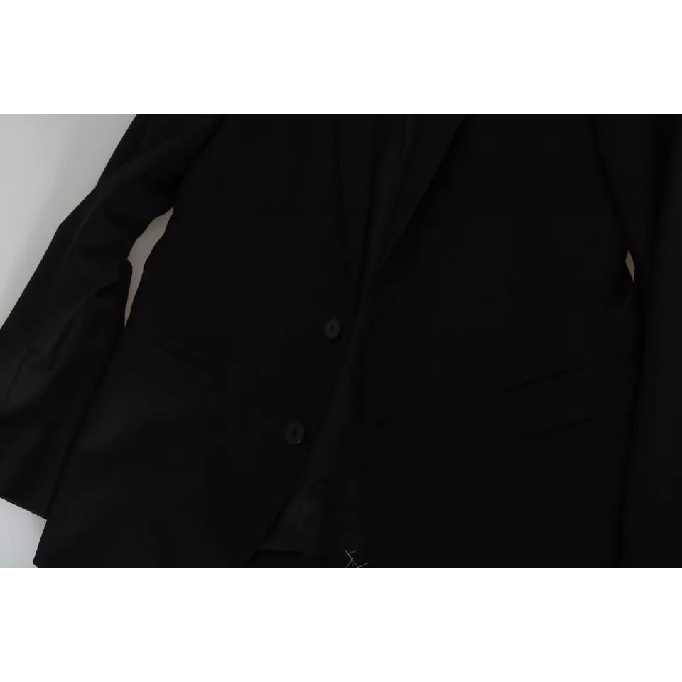 Dolce & Gabbana Black Slim Jacket Coat Blazer MARTINI