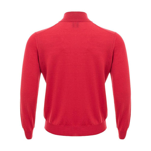 Gran Sasso Elegant Crimson Wool T-Shirt for Men Gran Sasso