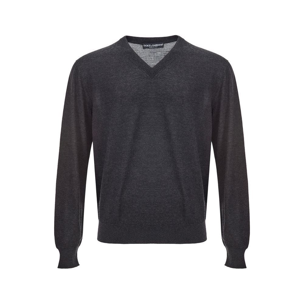 Dolce & Gabbana Elegant Gray Cashmere Sweater for Men Dolce & Gabbana