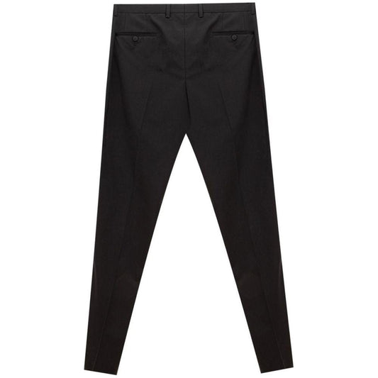 Dolce & Gabbana Sleek Black Wool Trousers for Men Dolce & Gabbana