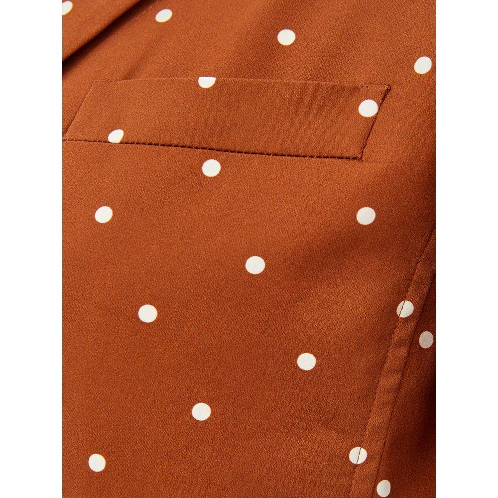 Lardini Chic Cotton Brown Jacket for the Modern Woman Lardini