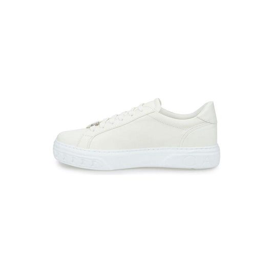 Casadei Sleek White Leather Sneakers Casadei