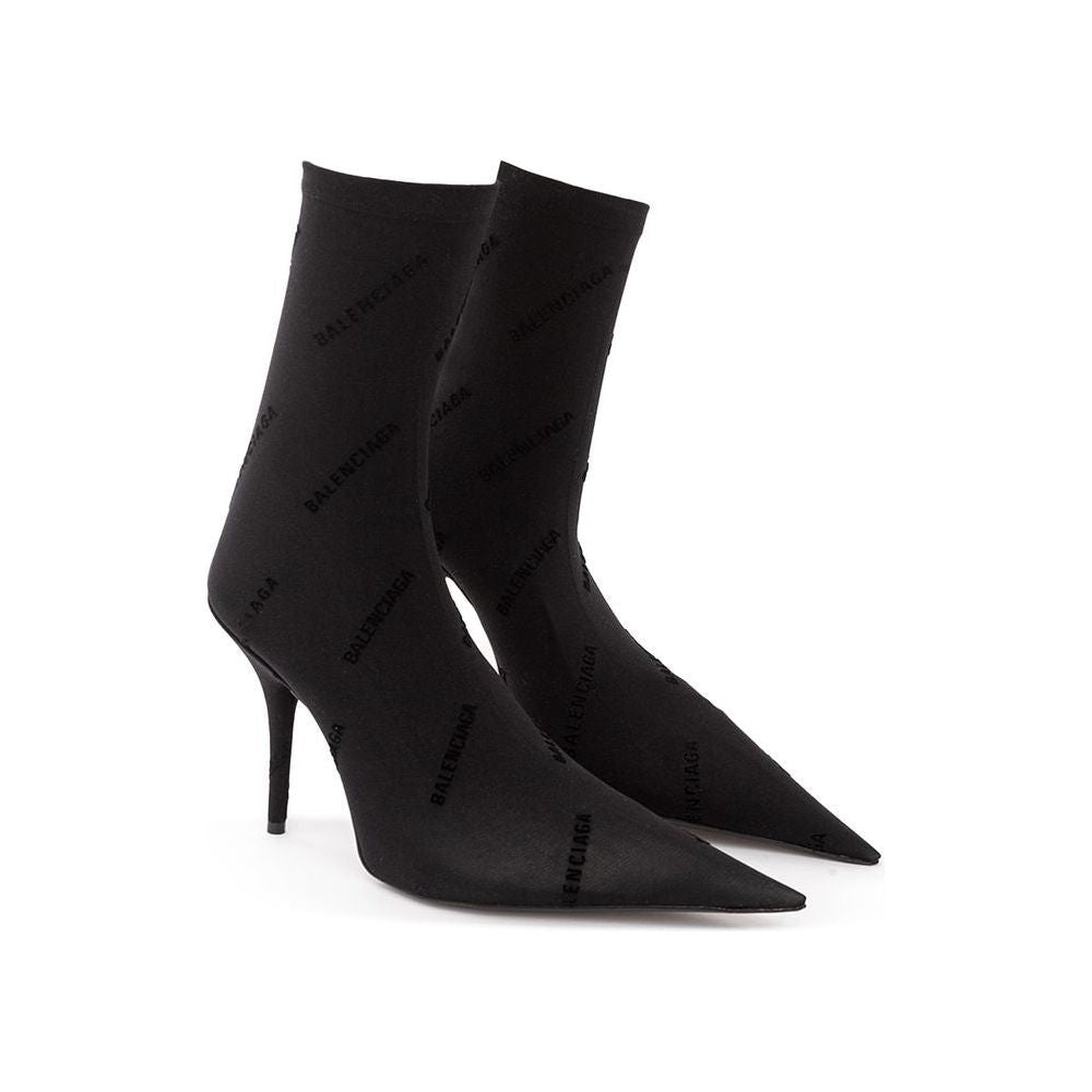 Balenciaga Elegant Black Spandex Statement Boots Balenciaga