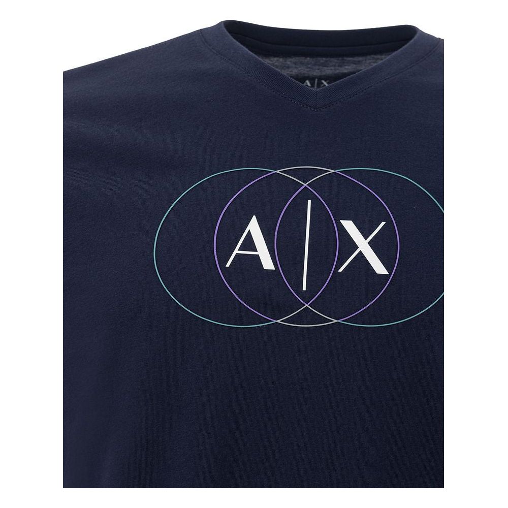 Armani Exchange Sleek Blue Cotton Tee for Men Armani Exchange