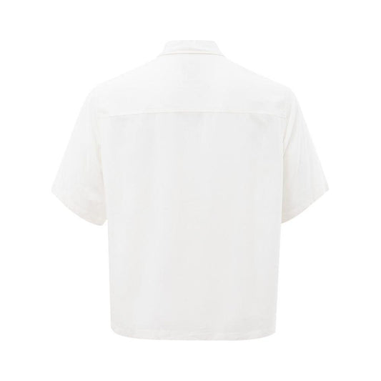 Armani Exchange Elegant White Viscose Shirt for Men Armani Exchange