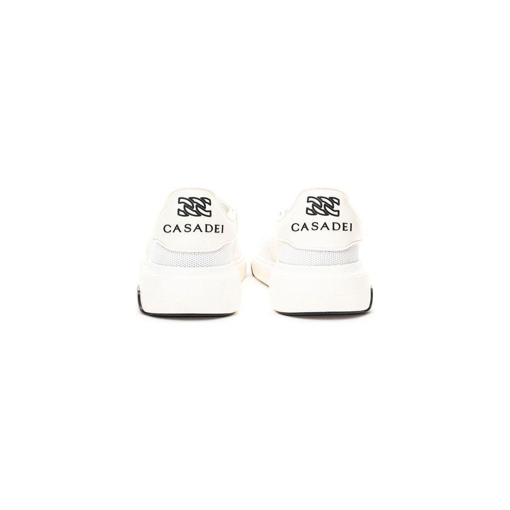 Casadei Elegant White Leather Sneakers Casadei