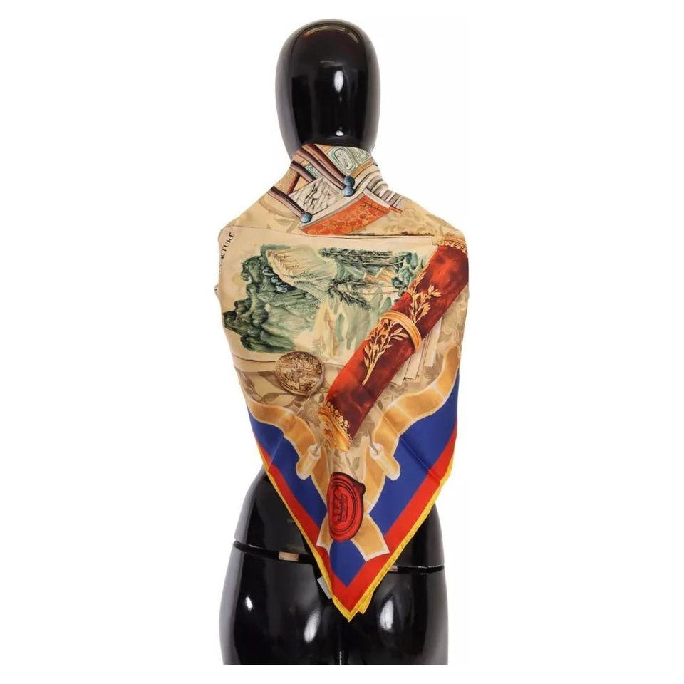 Dolce & Gabbana Multicolor Italy China Silk Shawl Wrap Scarf Dolce & Gabbana