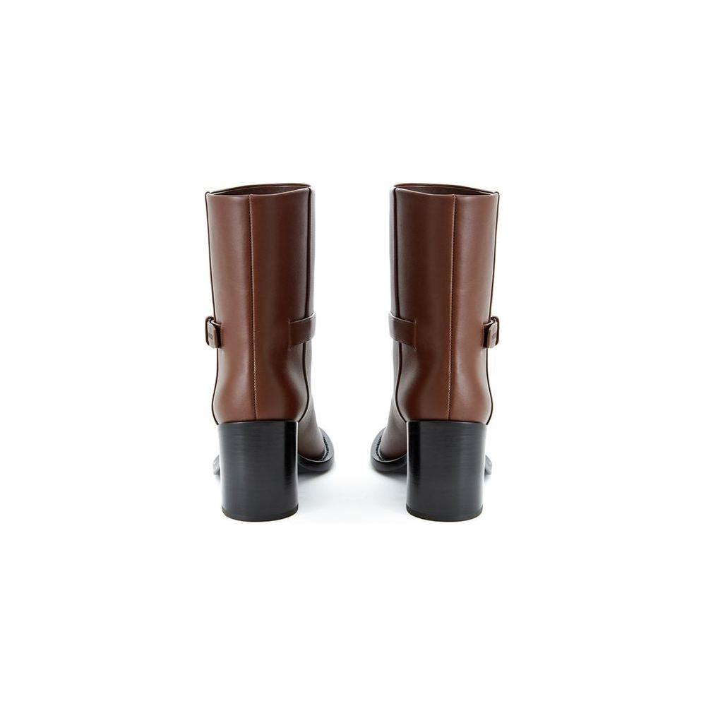 Burberry Brown Leather Boot Burberry