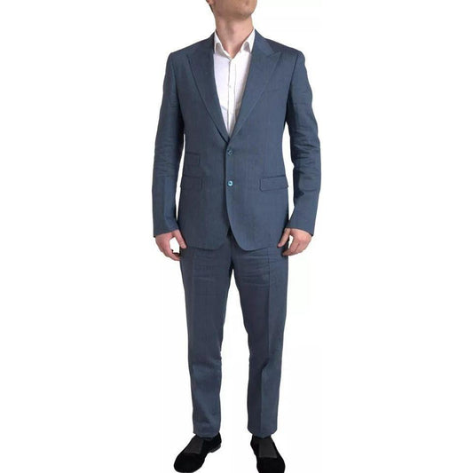 Dolce & Gabbana Blue 2 Piece Single Breasted NAPOLI Suit Dolce & Gabbana