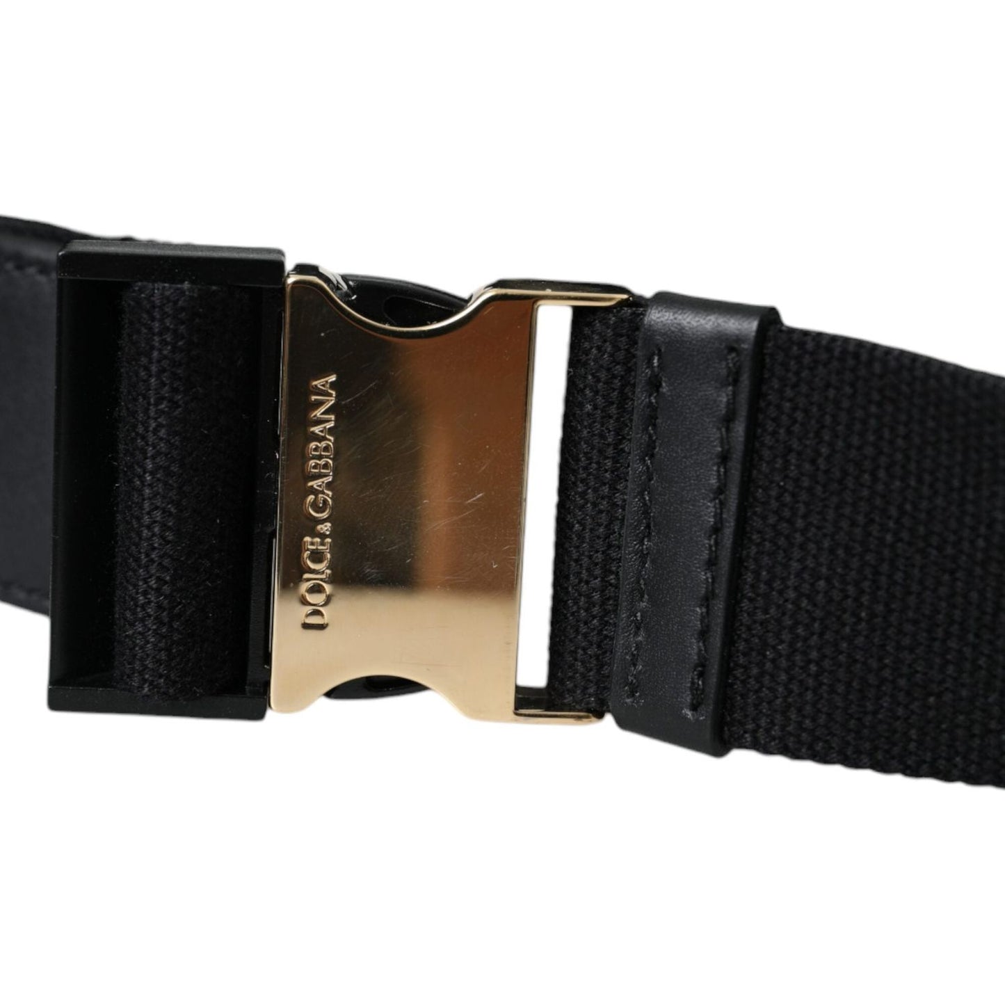 Dolce & Gabbana Black Calfskin Leather Double Waist Belt Fanny Pack Bag Dolce & Gabbana