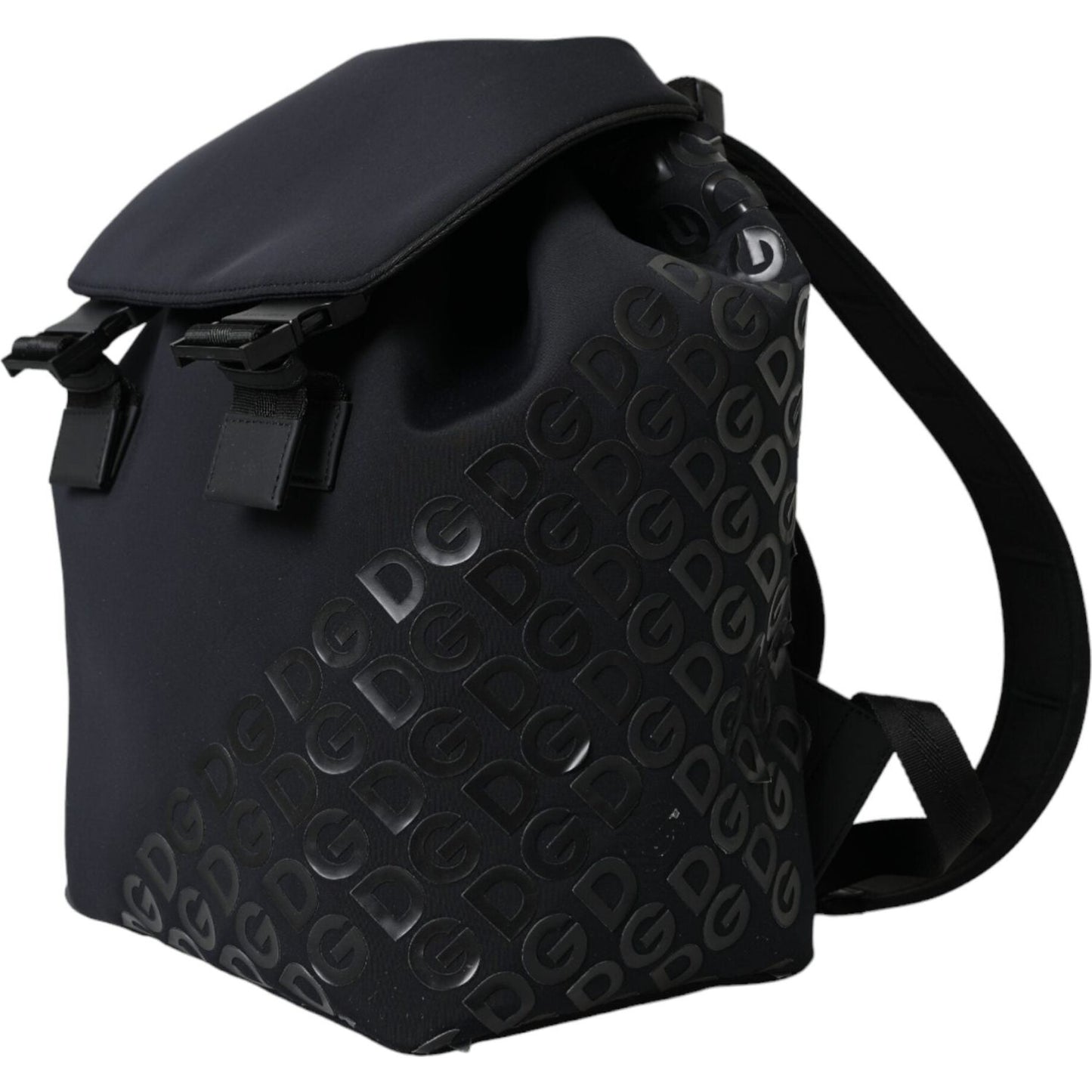 Dolce & Gabbana Black Neoprene Nylon DG Logo School Backpack Bag Dolce & Gabbana