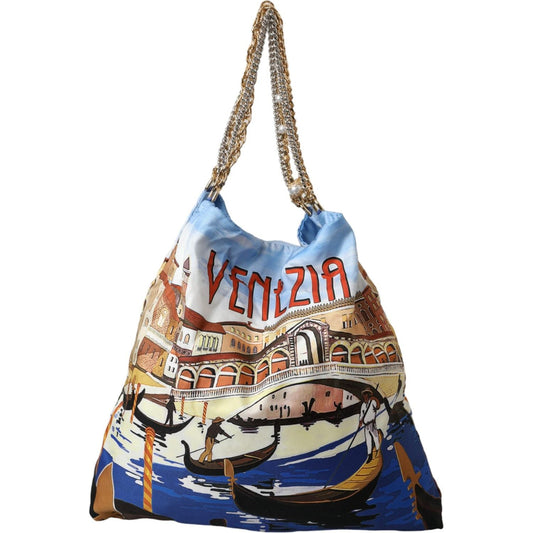 Dolce & Gabbana Multicolor Venezia Canvas Women Shopping Tote Bag Dolce & Gabbana