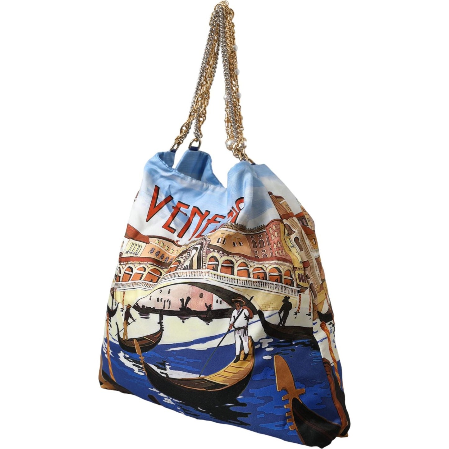 Dolce & Gabbana Multicolor Venezia Canvas Women Shopping Tote Bag Dolce & Gabbana