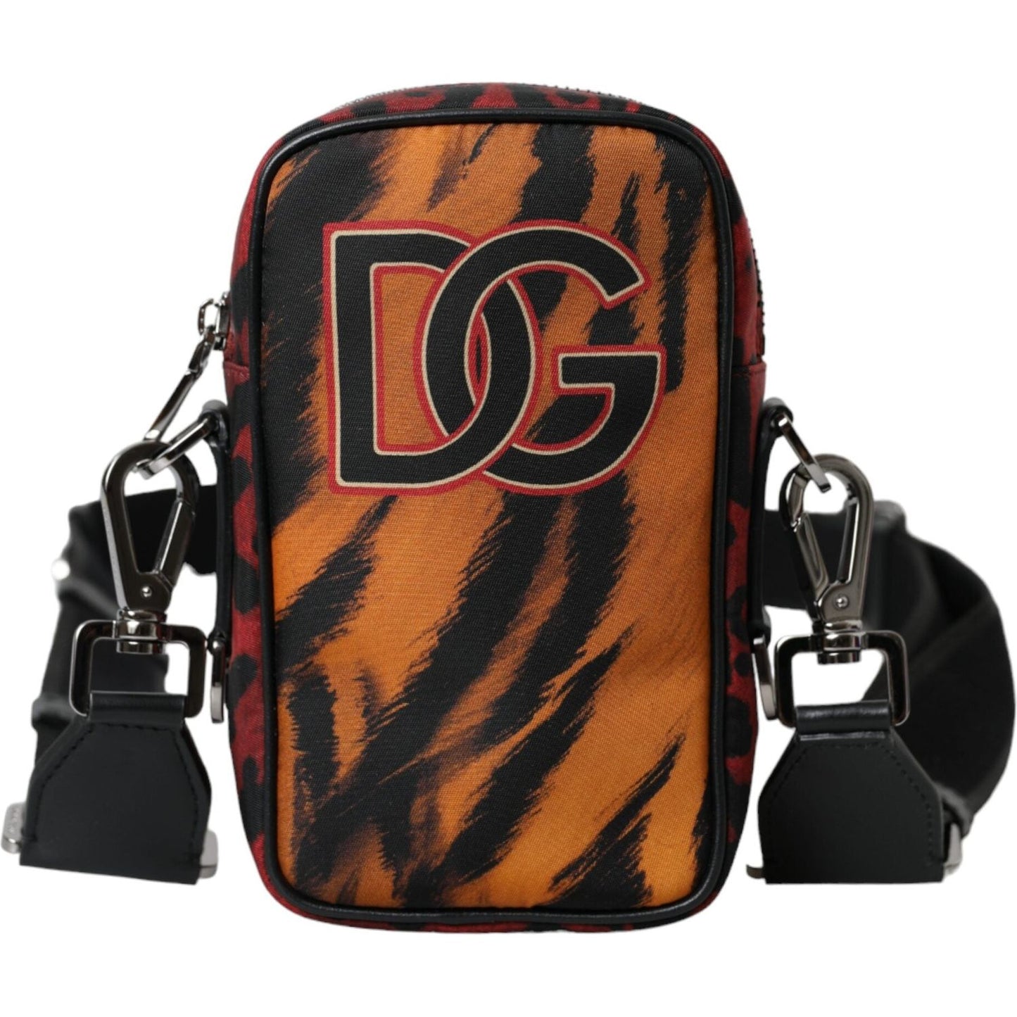 Dolce & Gabbana Multicolor Tiger Print Nylon Logo Cross Body Bag Dolce & Gabbana