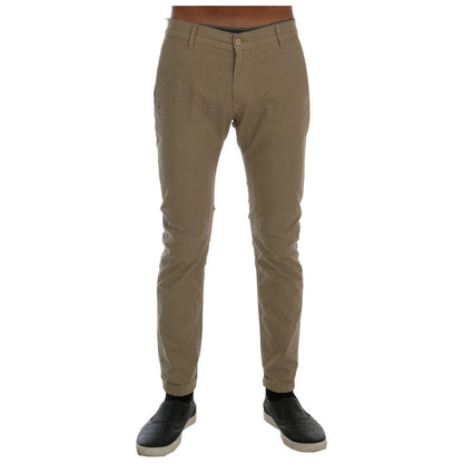 Daniele Alessandrini Beige Cotton Stretch Slim Fit Chinos 1728,2% Elastane (Stretch),67345645728,Beige,Chino Pants - Pants - Clothing,Clothing,Daniele Alessandrini,Jeans & Pants - Men - Clothing,Material: 98% Cotton,Men,Men - Clothing,New with tags,Pants