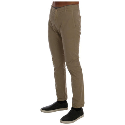 Daniele Alessandrini Beige Cotton Stretch Slim Fit Chinos 1728,2% Elastane (Stretch),67345645728,Beige,Chino Pants - Pants - Clothing,Clothing,Daniele Alessandrini,Jeans & Pants - Men - Clothing,Material: 98% Cotton,Men,Men - Clothing,New with tags,Pants