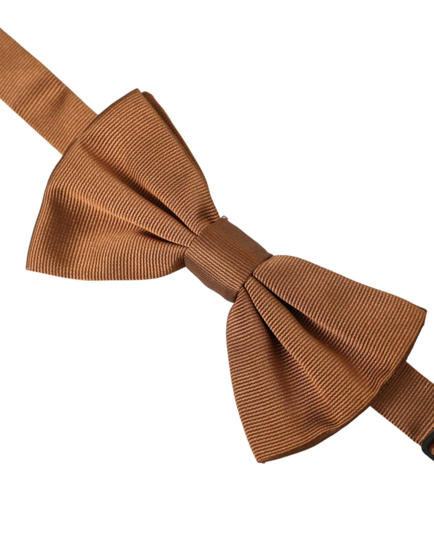 Dolce & Gabbana Brown Silk Adjustable Neck Men Bow Tie Dolce & Gabbana