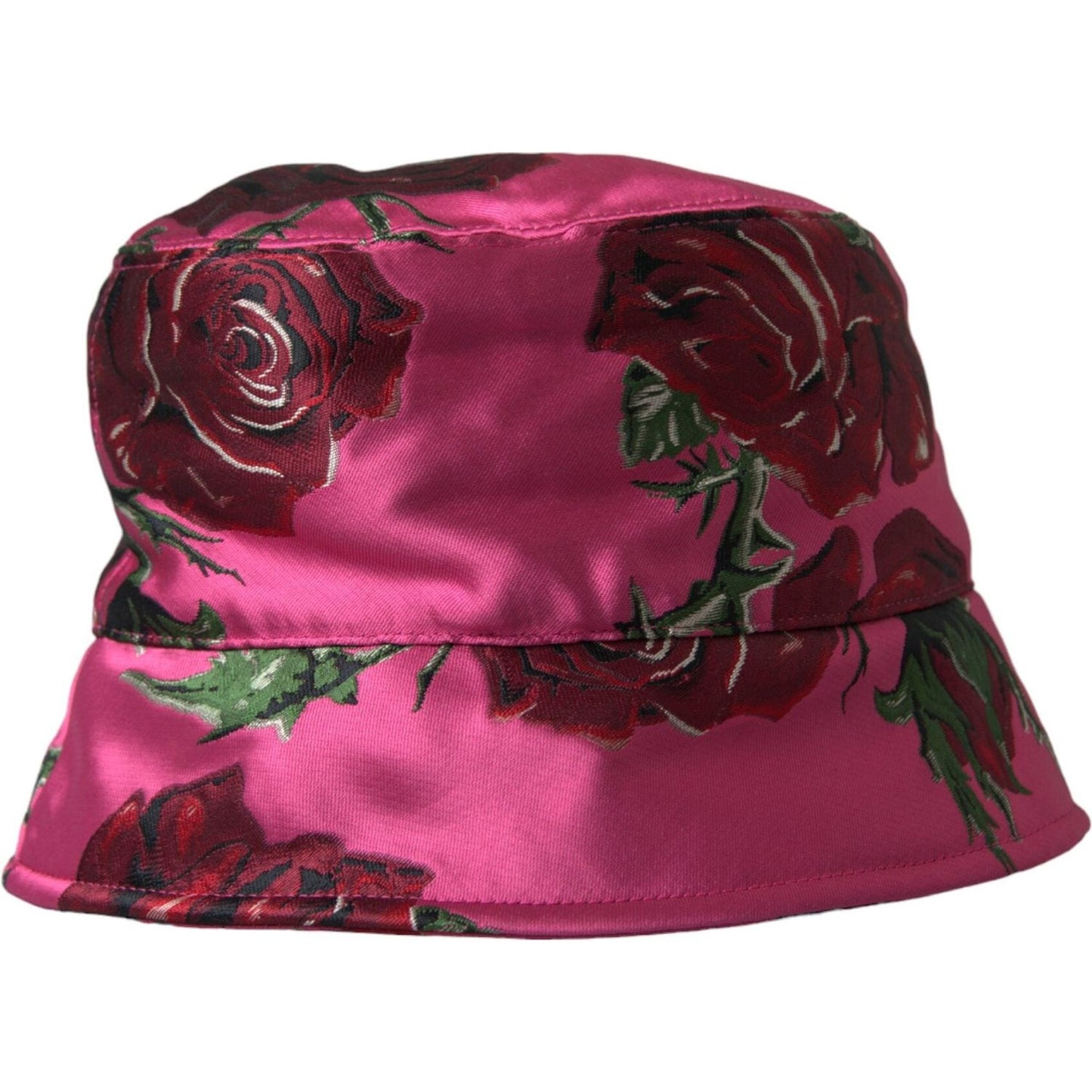 Dolce & Gabbana Pink Floral Cap Cotton Bucket Hat Men Dolce & Gabbana