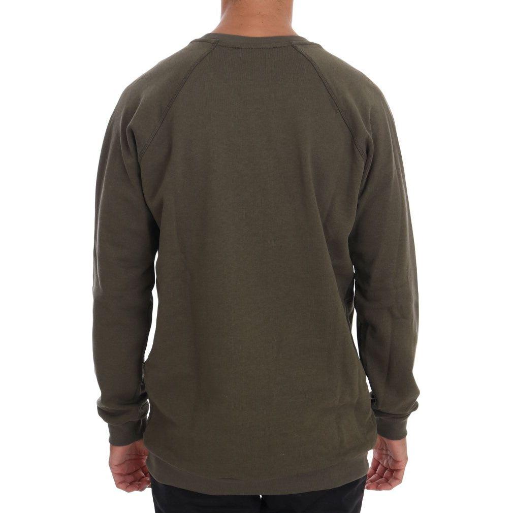 Daniele Alessandrini Green Crewneck Cotton Sweater 1728,67345645728,Clothing,Daniele Alessandrini,Green,Material: 100% Cotton,Men,Men - Clothing,New with tags,Sweaters - Clothing,Sweaters - Men - Clothing,Sweatshirts - Sweaters - Clothing,XL
