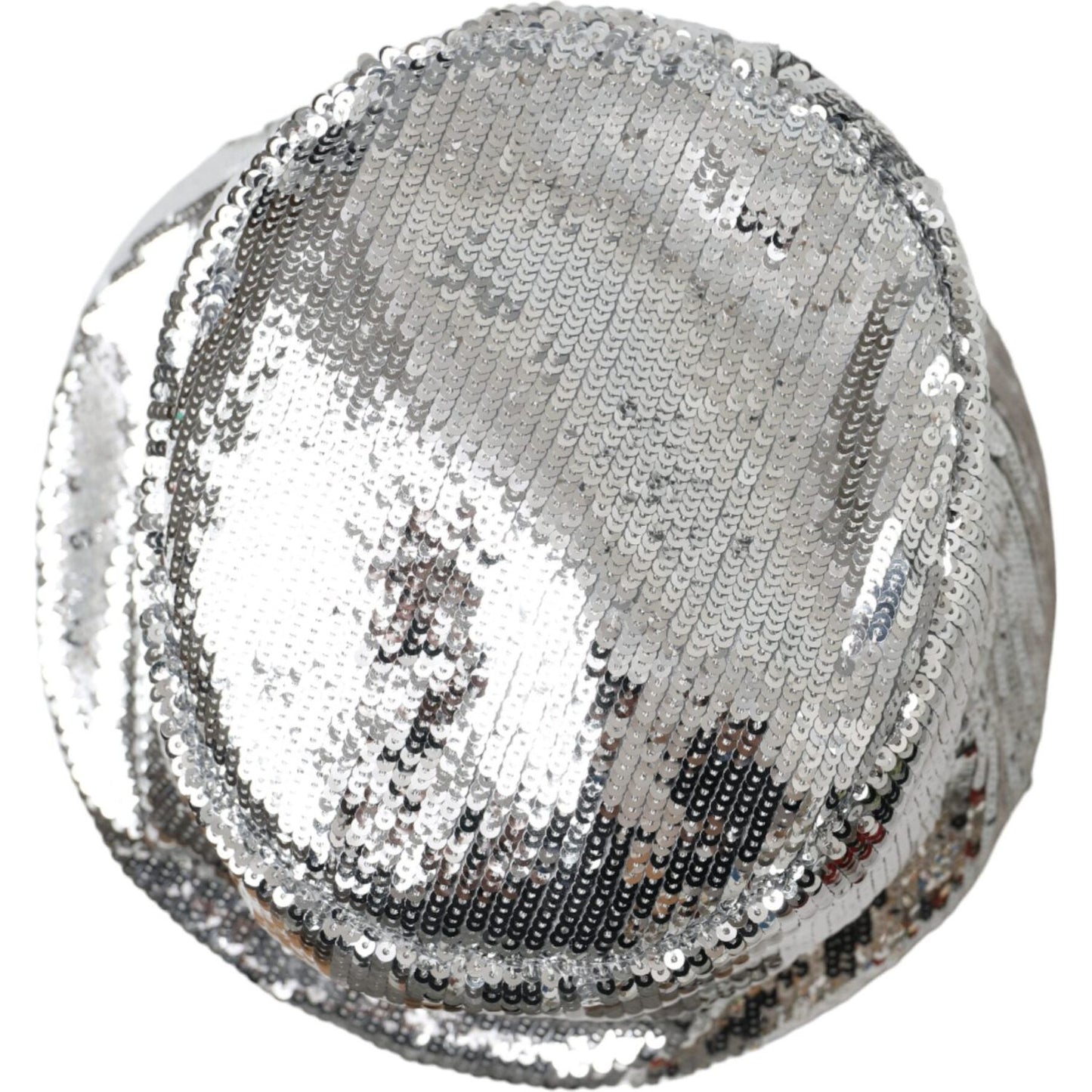 Dolce & Gabbana Silver Sequined Nylon Bucket Hat Men Dolce & Gabbana