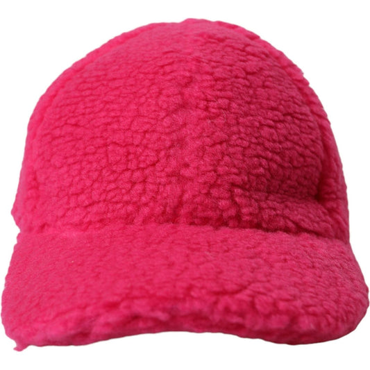 Dolce & Gabbana Pink Fleece Plush Baseball Hat Men Dolce & Gabbana