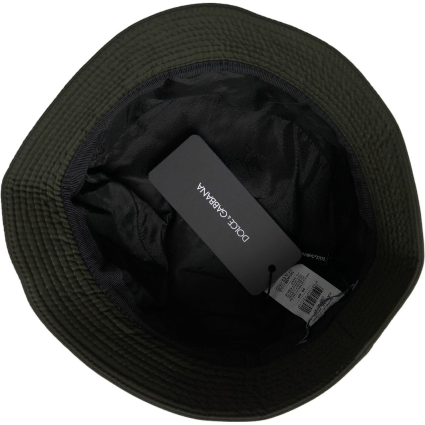 Dolce & Gabbana Army Green Polyester Cap Bucket Hat Men Dolce & Gabbana