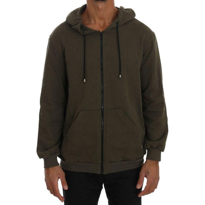 Daniele Alessandrini Green Full Zipper Hodded Cotton Sweater 1728,67345645728,Clothing,Daniele Alessandrini,Green,Hoodies - Sweaters - Clothing,L,M,Material: 100% Cotton,Men,Men - Clothing,New with tags,Sweaters - Clothing,Sweaters - Men - Clothing,Tracks