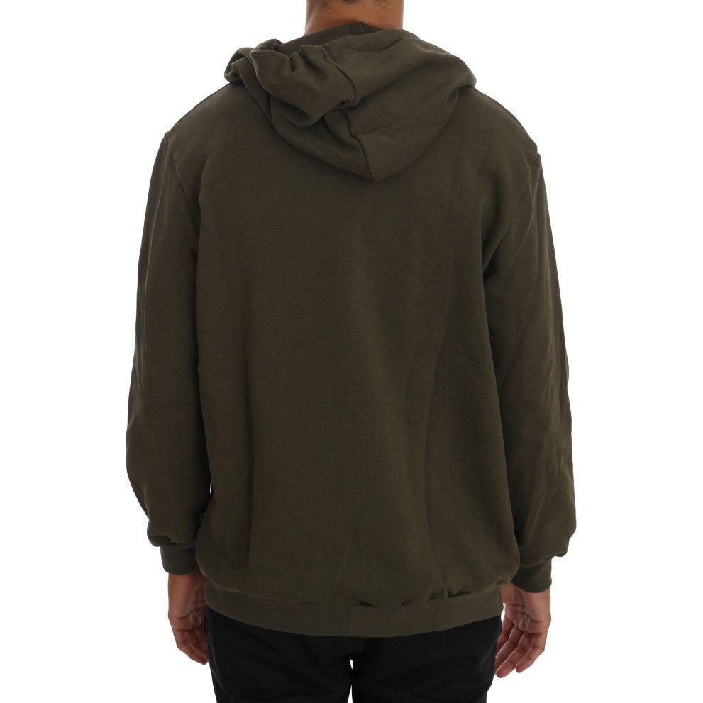 Daniele Alessandrini Green Full Zipper Hodded Cotton Sweater 1728,67345645728,Clothing,Daniele Alessandrini,Green,Hoodies - Sweaters - Clothing,L,M,Material: 100% Cotton,Men,Men - Clothing,New with tags,Sweaters - Clothing,Sweaters - Men - Clothing,Tracks