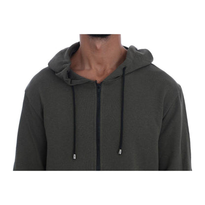 Daniele Alessandrini Green Full Zipper Hodded Cotton Sweater 1728,67345645728,Clothing,Daniele Alessandrini,Green,Hoodies - Sweaters - Clothing,L,M,Material: 100% Cotton,Men,Men - Clothing,New with tags,Sweaters - Clothing,Sweaters - Men - Clothing,Tracks