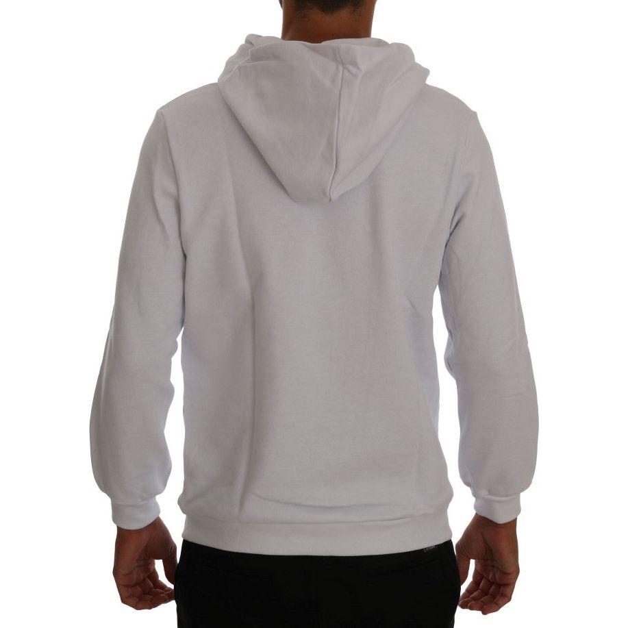 Daniele Alessandrini White Pullover Hodded Cotton Sweater 1728,67345645728,Clothing,Daniele Alessandrini,Hoodies - Sweaters - Clothing,L,Material: 100% Cotton,Men,Men - Clothing,New with tags,Sweaters - Clothing,Sweaters - Men - Clothing,White,XL,XXL