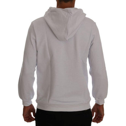 Daniele Alessandrini White Pullover Hodded Cotton Sweater 1728,67345645728,Clothing,Daniele Alessandrini,Hoodies - Sweaters - Clothing,L,Material: 100% Cotton,Men,Men - Clothing,New with tags,Sweaters - Clothing,Sweaters - Men - Clothing,White,XL,XXL