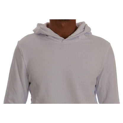 Daniele Alessandrini White Pullover Hodded Cotton Sweater 1728,67345645728,Clothing,Daniele Alessandrini,Hoodies - Sweaters - Clothing,L,Material: 100% Cotton,Men,Men - Clothing,New with tags,Sweaters - Clothing,Sweaters - Men - Clothing,White,XL,XXL