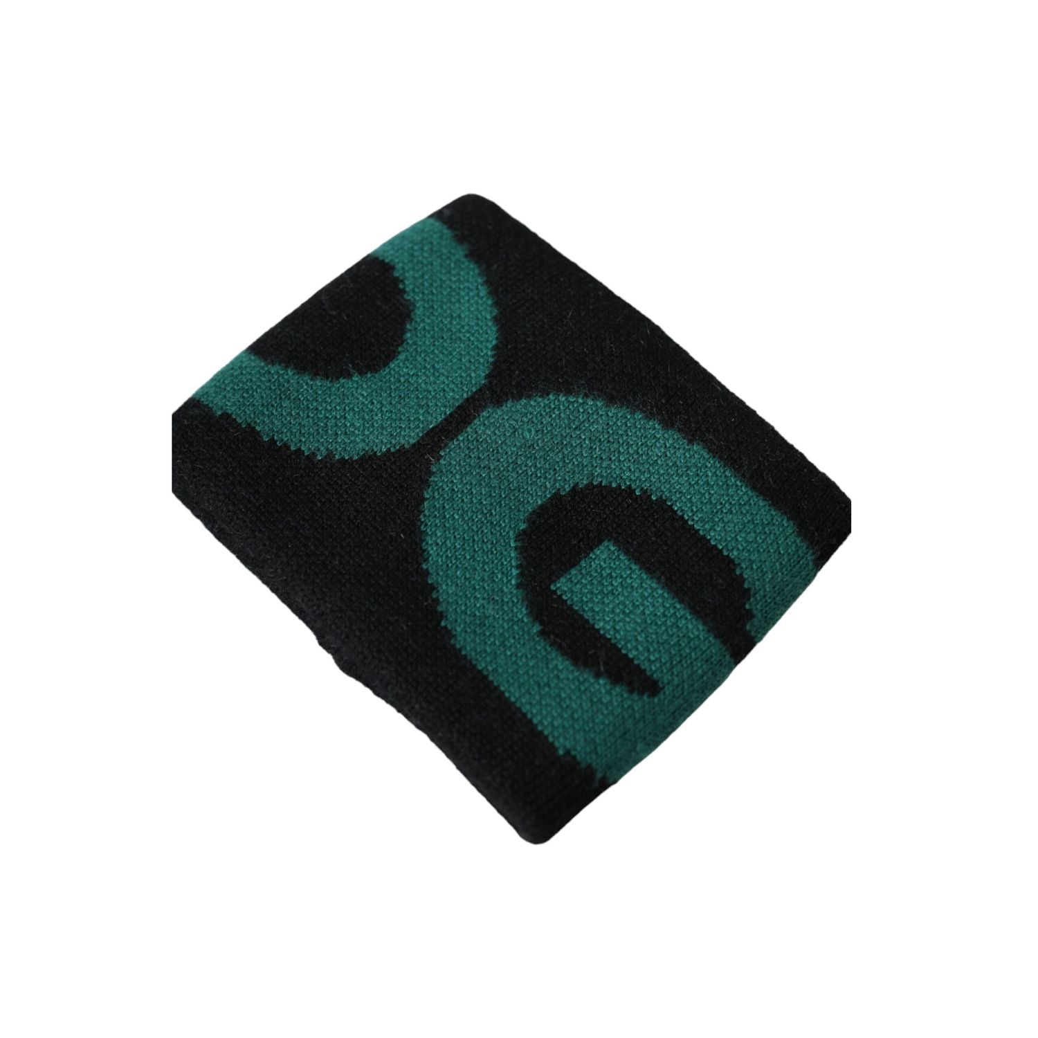 Dolce & Gabbana Black Green Wool Logo #DGMILLENNIALS Wristband