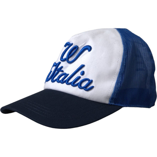 Dolce & Gabbana Blue White Black Italia Mesh Baseball Hat Dolce & Gabbana