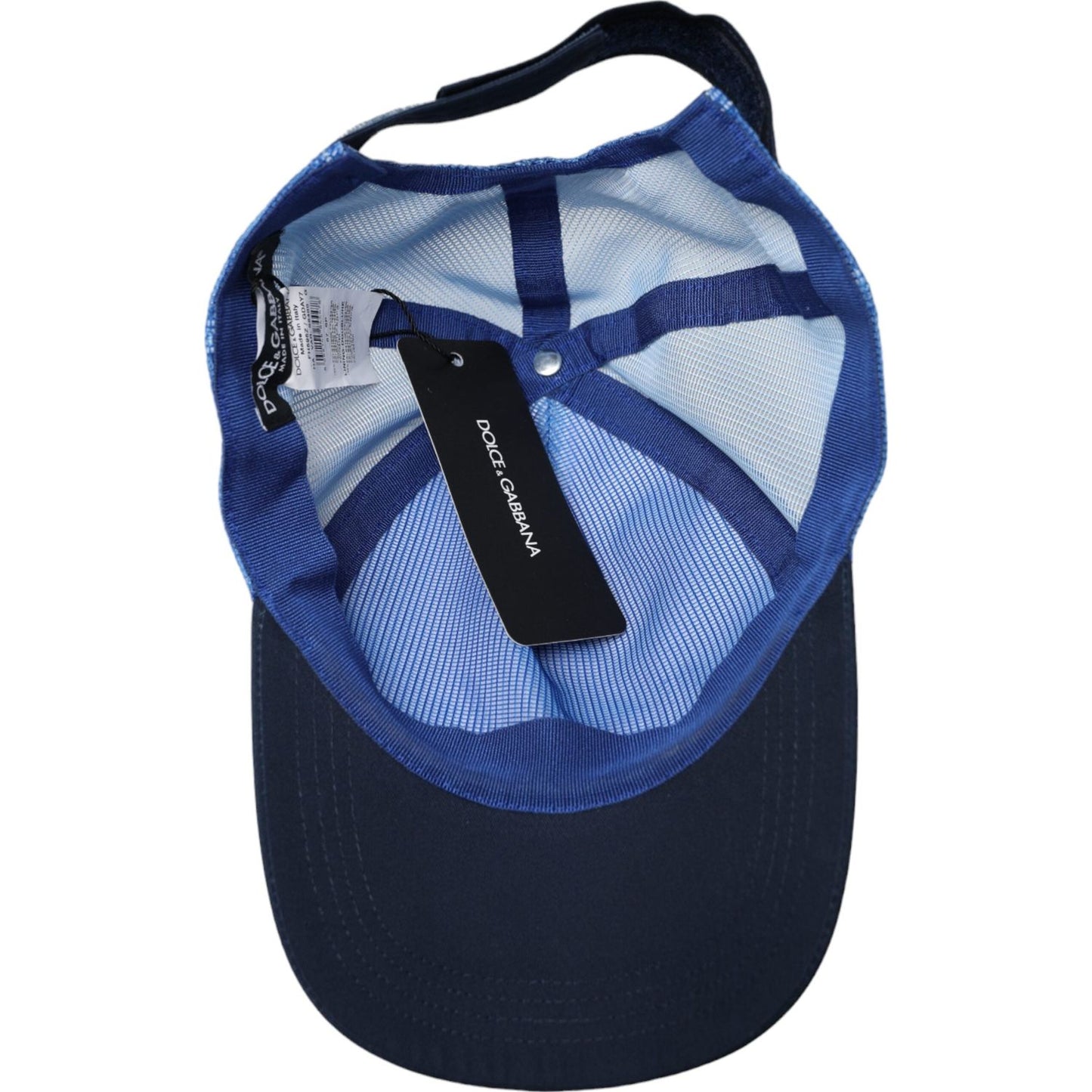 Dolce & Gabbana Blue White Black Italia Mesh Baseball Hat Dolce & Gabbana