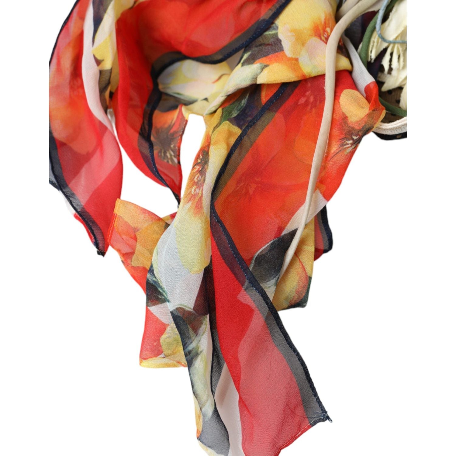 قبعة دولتشي آند غابانا متعددة الألوان ذات الحواف العريضة