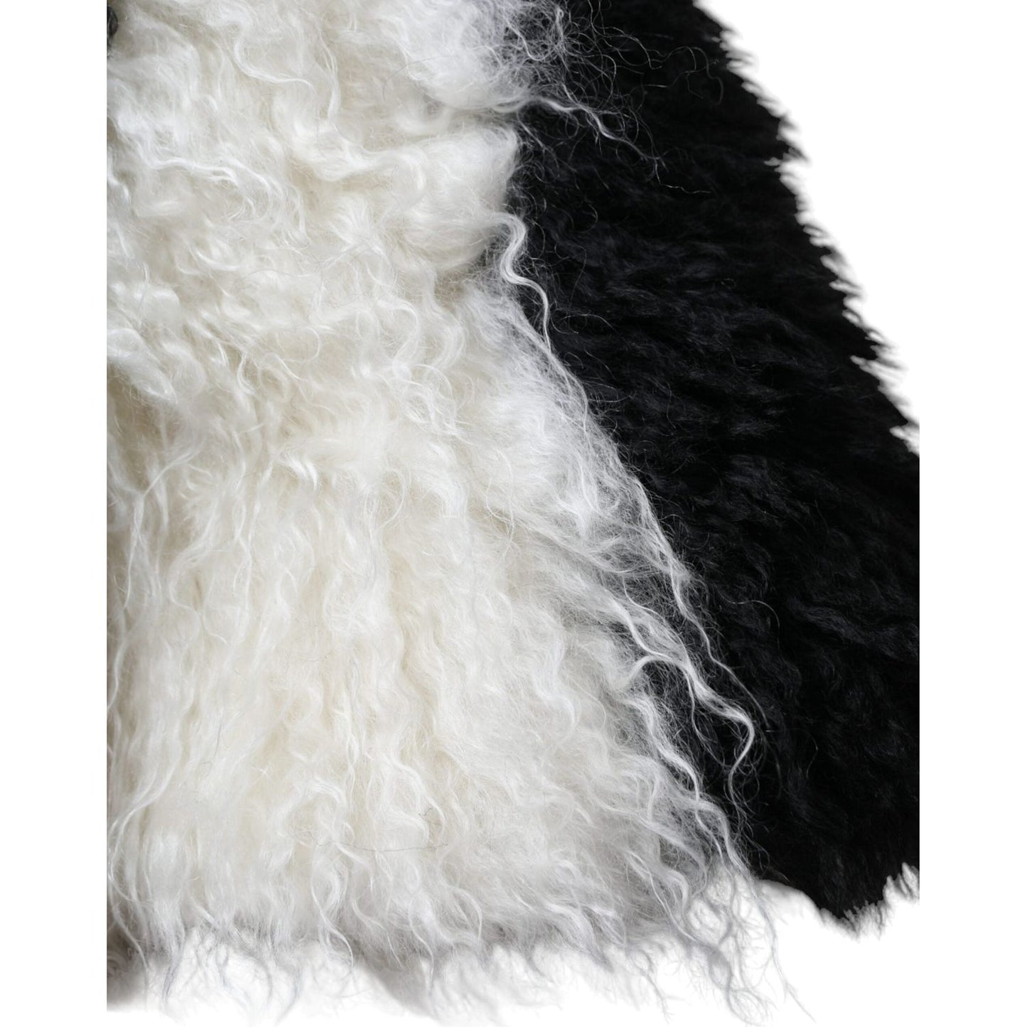 Dolce & Gabbana Black White Stripes Mohair Fur Bucket Hat Dolce & Gabbana