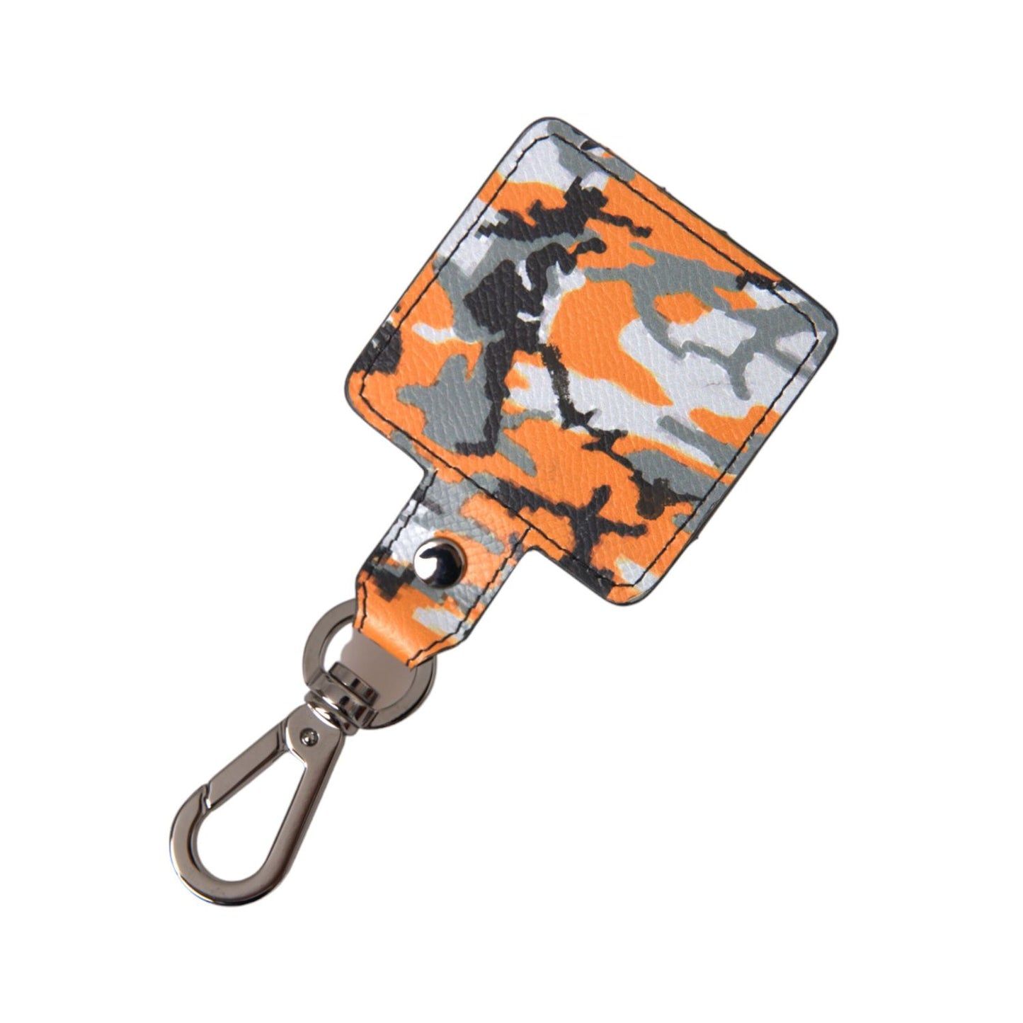 Dolce & Gabbana Multicolor Camouflage Print Leather Metal Airpods Case