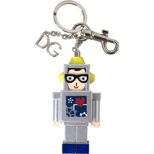 Dolce & Gabbana Multicolor Astronaut Space Metal Logo Keyring Keychain Dolce & Gabbana